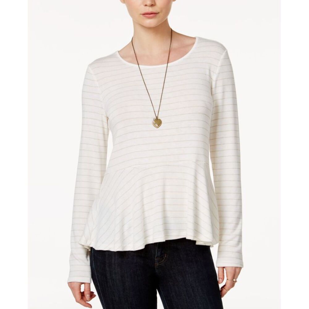 Maison Jules Metallic Striped Top